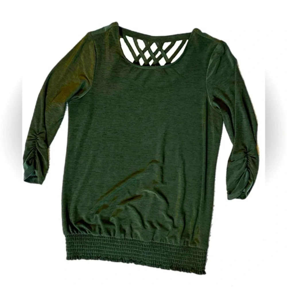 Women’s small dark green apt 9 stretchy top elastic waistband